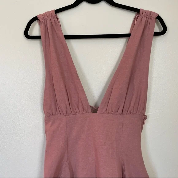 Zara | Linen Mauve Fit & Flare Dress | Size XS - Picture 5 of 13